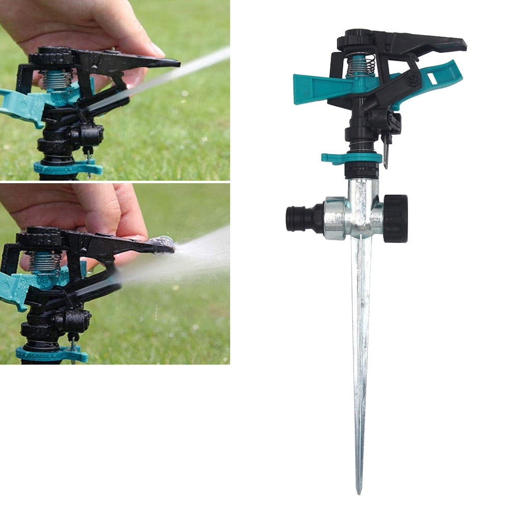MRULIC Water Sprinklers Lawn Garden Watering Grass Rotating Hose Impulse Sprinkler Spray System
