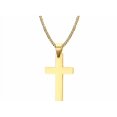 thumbnail image 1 of Clásico Hombres Mujer Acero Inoxidable Crucifijo Cruz Colgante Religioso Collares Xtellar dorado, 1 of 4
