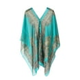 thumbnail image 5 of Joernso Women Summer Beach Bikini Cover Up Loose Chiffon Blouse Shawl Scarf with Buttons, 5 of 6