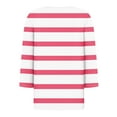 thumbnail image 5 of JULMCOMO Going Out Tops for Women Button Decor V Neck Tops 3/4 Sleeve Summer T-Shirts Striped Print Casual Dressy Tops Tunic, 5 of 5