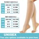 thumbnail image 4 of 3 pares de calcetines de compresión con puntera abierta de 15-20 mmHg para mujeres y hombres, hasta la rodilla, sin puntera, para la circulación., 4 of 6