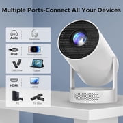 Campark Mini Projector 4K with WiFi and Bluetooth 5W Speaker 270° Rotation Portable Movie Projector Auto Keystone Electric Focus Home Theater