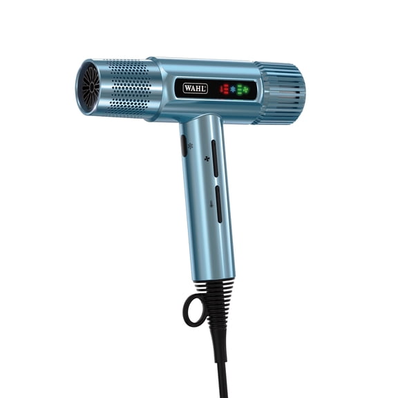 Wahl Professional Cool Blue Vanquish Hair Dryer with Digital Motor, LED Display, Ionic Technology, and SmoothTone™ Sound Reduction