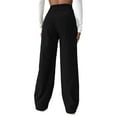 thumbnail image 6 of Arvbitana Women Corduroy Wide Leg Pants High Waist Button Zipper Closure Solid Color Straight Trousers with Pockets for Casual Daily, 6 of 6