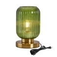 thumbnail image 1 of Lámpara de mesa Feasey Mid Century Modern Green Glass, 1 of 9