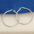 thumbnail image 6 of LeCalla Hypoallergenic Lightweight 40MM Italian Sterling Silver Hoop Earrings for Women, 6 of 9