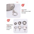 thumbnail image 4 of Tasse de Camping en Acier Inoxydable Tasse Pliante Réutilisable Tasse Portable de Voyage Extérieure Démontable avec Porte-Clés pour Camping Randonnée Voyage, 4 of 7