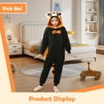 thumbnail image 2 of Red Panda Onesie Kids CANASOUR Animal Cosplay Pajamas Christmas Polyester Suit 8-10 Years, 2 of 6