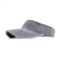 thumbnail image 3 of Minzimin Sport Retro Ripped Sun Visor Hats Adjustable Empty Top Baseball Cap Cotton Ball Caps for Women and Men, 3 of 8