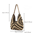 thumbnail image 4 of Yoyauz Women's Grass Woven Beach Bag - Women's Beach Handmade Woven Handbag, Summer Mesh Hollow Shoulder Bag, Suitable for Holidays, 4 of 5
