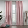 thumbnail image 1 of 3S Brother's Solid Luxury Matte Velvet Soft Curtains Set of 2 Panels Hanging Back Tap & Rod Pocket Home Décor Bedroom Kitchen Office Windows Room Darkering ( Cherry Blossom Pink-52"x63"), 1 of 6