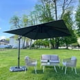 thumbnail image 4 of PURPLE LEAF 9 Feet Patio Umbrella with Base Outdoor Cantilever Square Umbrella Aluminum Offset Umbrella with 360-degree Rotation for Garden Deck Pool Patio, Grey, 4 of 14