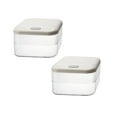thumbnail image 1 of Oleegame 2PC Kids Snack Boxes For School Rice Storage Container With To Flip Lid 20L Flour Sugar Storage Containers Large Food Storage Containers With Lids Airtight Storage Container Gray, 1 of 7