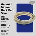 thumbnail image 3 of Jeremywell Mower  Belt Made with Aramid Fibers 954-0467 fits MTD CubCadet Troy Bilt 11482,  5/8"x90 1/2", 3 of 6