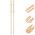 thumbnail image 4 of 2pcs Wooden Circular Fan Stick Archaistic Diy Use Fan Stick Hollow Design Fan Accessory, 4 of 7
