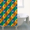 thumbnail image 4 of Colorful Checkered Dinosaurs Pattern Shower Curtain 36"x72" ,Bathroom Decorative Shower Curtains Set with 12 Hooks,Modern Waterproof Washable Shower Curtain, 4 of 6