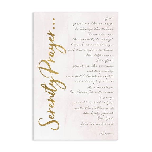 Stupell Industries Shabby Chic Serenity Prayer Scripture Canvas Art, 16 x 24, by Anna Quach