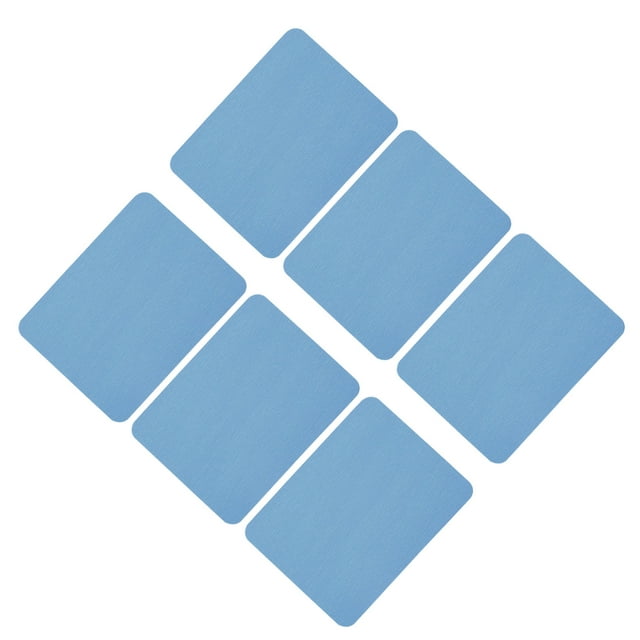 Uxcell 6 Pcs Pièces Thermocollantes Patchs de Réparation en Tissu pour Vêtements Bleu Ciel