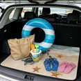 thumbnail image 2 of COEQINE Universal Car Trunk Mat All Weather Cargo Liner Floor Mat with Non-Slip Backing Scratch-proof Pet Cargo Mat Suitable for Most Car Models, Vintage Sea Turtle Starfish Beach, 2 of 7