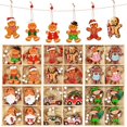 thumbnail image 2 of Christmas Gingerbread Man Wooden Pendants Xmas Tree Hanging Oranment 2024 Noel Navidad Decorations for Home New Year Kids Gift, 2 of 5