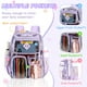 thumbnail image 4 of Mochila transparente PIG PIG GIRL para la escuela, la universidad o los viajes, color morado, 4 of 8