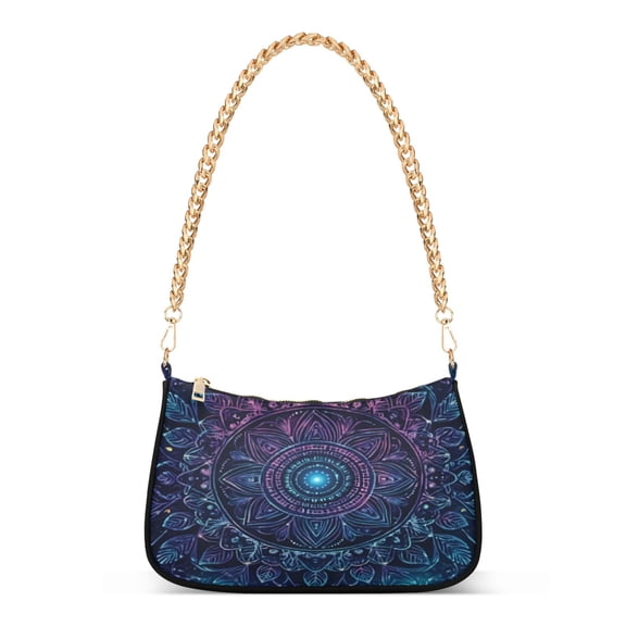 ALAZA Ethnic Mandala Beautiful Women's Chain Shoulder Bag Hobo Handbag Tote Crossbody Purse