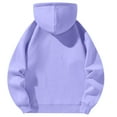 thumbnail image 3 of Domuza 1/4 Zip Hoodies for Men Long Sleeve Drop Shoulder Casual Hooded Sweatshirt Fall Winter Trendy Relaxed Fit Solid Color Pullover Light Purple M, 3 of 3
