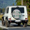 thumbnail image 2 of Yuyamidu Green Leaf Spare Tire Cover Leopard Print Wheel Cover Protector St. Patrick's Day Wheel Protectors Camper Tire Covers for RV Travel Trailer, Gray, 2 of 5