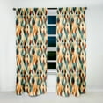 thumbnail image 6 of Designart "Natural Green And Beige Tones Mosaic" Geometric Room Darkening Curtain Single Panel, 6 of 6