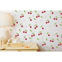 Cherry Wall Decals –  Blossom & Leaf Stickers for Kitchen, Nursery, or Kids Room Decor se281