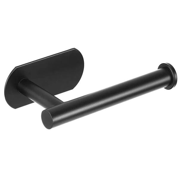 Soporte de papel higiénico Colgador de almacenamiento de rollos montado en la pared para baño Negro