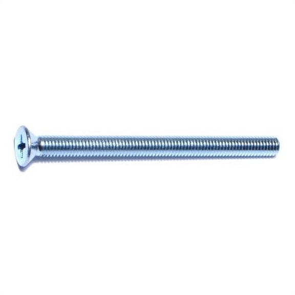 #10-32 x 2-1/2" Zinc Plated Steel Fine Thread Phillips Flat Head Machine Screws MSCFS-390