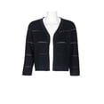 thumbnail image 2 of Women's Nina Leonard Open-Weave Knit Bolero Color: Black Size: MEDIUM, 2 of 15