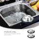 thumbnail image 3 of unbranded 2Ud Tapones Para Fregadero De Cocina En Inoxidable Y Goma Con Anillo Antisalpicaduras Plata, 3 of 8
