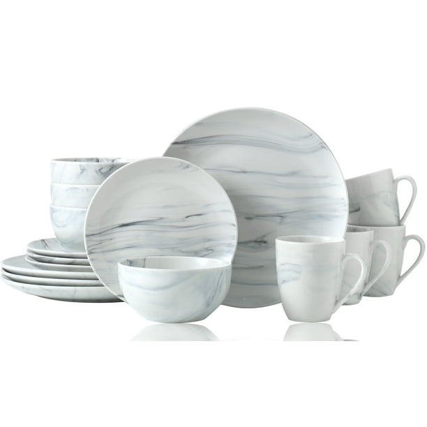 Bestone 16 Piece Dinnerware Set, Porcelain, Chip Resistant, Dinnerware Sets, Plates, Dishes