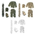 thumbnail image 2 of Camouflage Children Suit Outdoor Hunting Kids Clothing Top Pant Cap Rope Storage Bag Set, Jungle, 130cm Height Under, 2 of 9