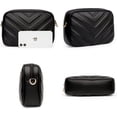 thumbnail image 3 of Chevron Quilted Small Crossbody Bag with Coin Purse Pouch Women Square Snapshot Camera Side Shoulder 2 Size Handbag, 3 of 5