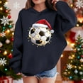 thumbnail image 2 of Lorytime Christmas Girls Sweatshirts for Kids Girls Boys Santa Hat Hoodies Long Sleeve Tops Drop Shoulder Pullover, 2 of 4