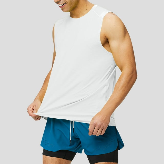 Weiqiqre Beach Tank Tops Men Workout Gym Quick Dry Fit Moisture Wicking Tanks