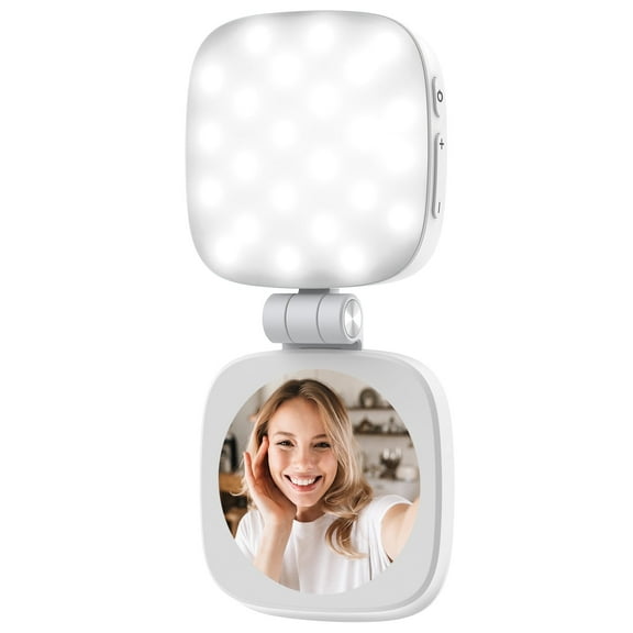 Neewer NL48B White MagSafe Selfie Light - CRI95 700lx LED Ring Light with Mirror for iPhone Makeup/Zoom/Photography