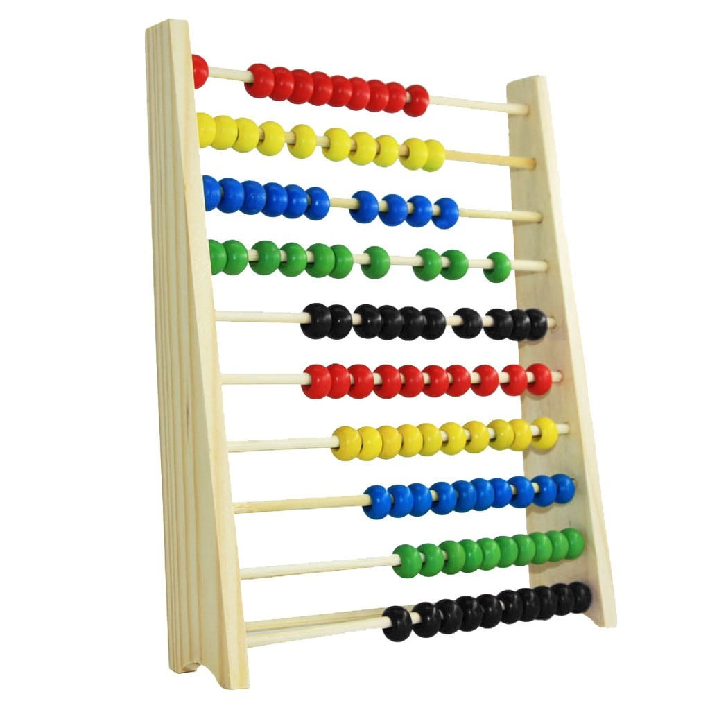 Kids Wooden Bead Abacus Counting Frame Educational Learn Maths Toy 20cm Nice 