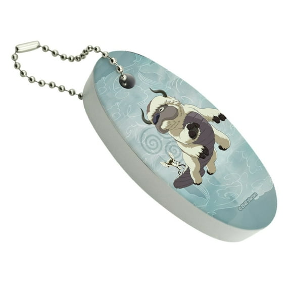 Avatar the Last Airbender Appa & Momo Floating Keychain Oval Foam Fishing Boat Buoy Key Float