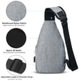 thumbnail image 4 of AMJ - Bolso cruzado para hombre y mujer, mochila de hombro casual, mochila de pecho para senderismo y viajes (S, negro), 4 of 5