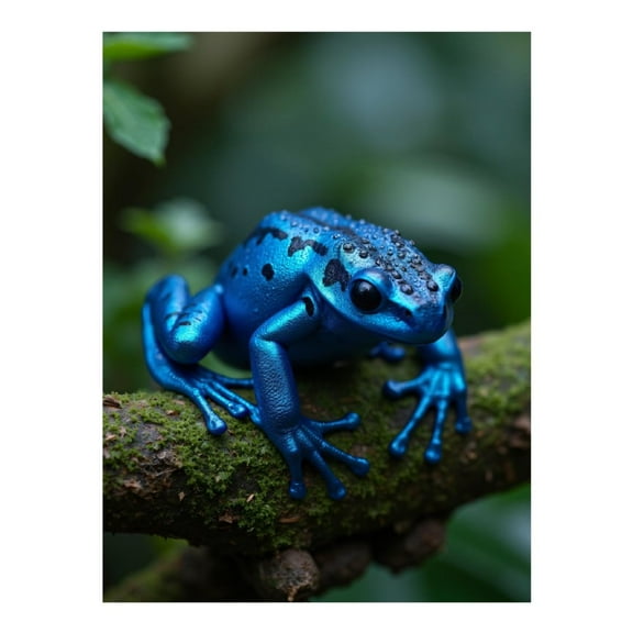 Diamond Art Kit for Adults, Blue Frog On Mossy Branch Diamond Painting for Adults Beginners, DIY Diamond Art Painting Kits, 5D Diamond Painting Crafts for Home Decor 12x16 Frameless