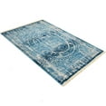 thumbnail image 2 of Rugsotic Carpets Machine Woven Crossweave Area Rugs - 2'X3'10'', Rectangle,Blue,Classic Oriental Traditional , Low Pile Machine Made Area Rugs For Living Room, Bed Room (M00078), 2 of 5