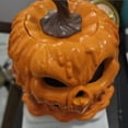 thumbnail image 2 of Resin Halloween Pumpkin Candy Bowl with Lid, Pumpkin Candy Bowl, 2 of 7