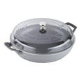 thumbnail image 2 of STAUB Braisers 3.5 L Cast Iron Round Heritage Braiser/Sauté Pan, Graphite-Grey, 2 of 6
