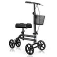 thumbnail image 1 of Steerable Knee Walker Medical Scooter Dual Braking with Basket Black, 1 of 1