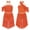 Orange, variant on Ballet Skirted Leotard for Girls Halter Lyrical Dance Dress Figure Ice Skating Ballroom Dancewear Hot Pink 6