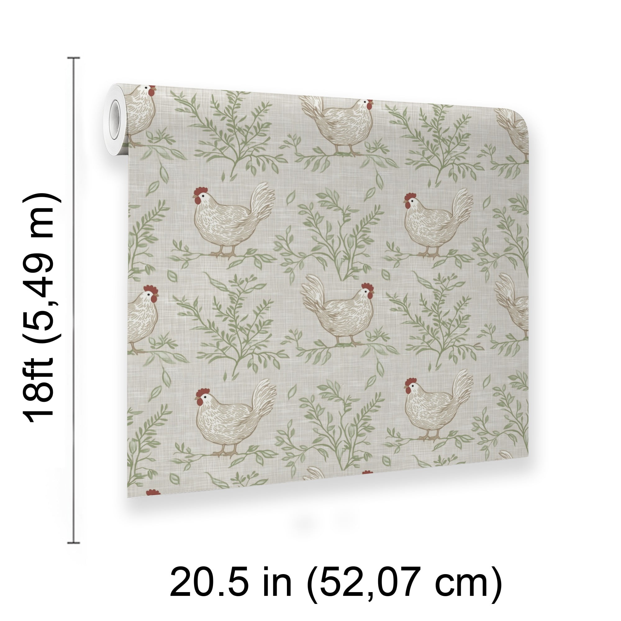 Veer Decor Cluckingham Toile Peel and Stick Wallpaper